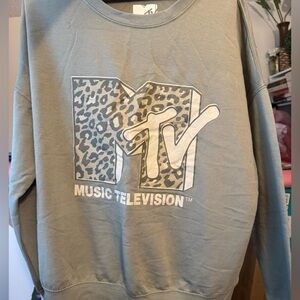 MTV Leopard Crewneck Sweater